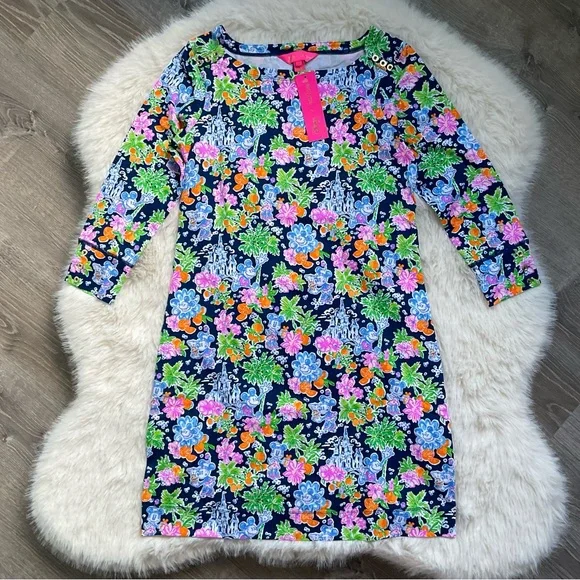 💗 LILLY PULITZER Sophie Dress Aegean Navy Lilly Loves Disney - Picture 3 of 8
